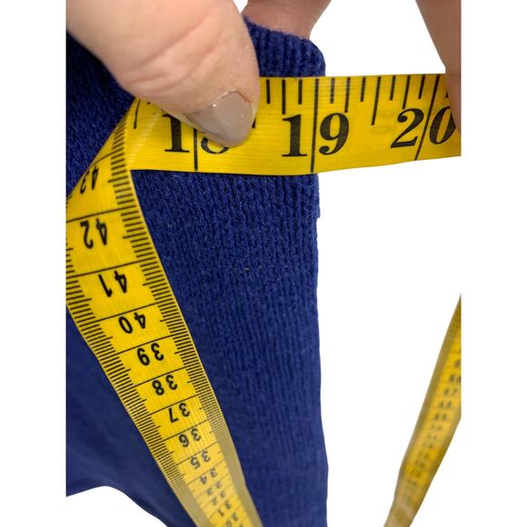 Bryn Connelly Hand Embroidered Cotton Blend Blue Holidays Vest Size L - Picture 4 of 5